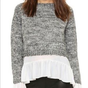English Factory Layered Flounce Sweater